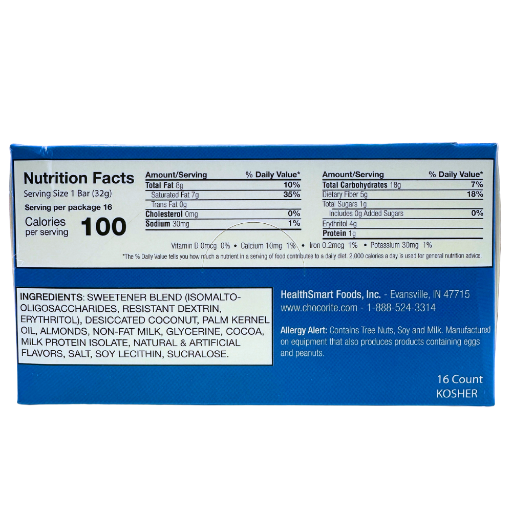 ChocoRite Coconut Almond Bars (16ct)