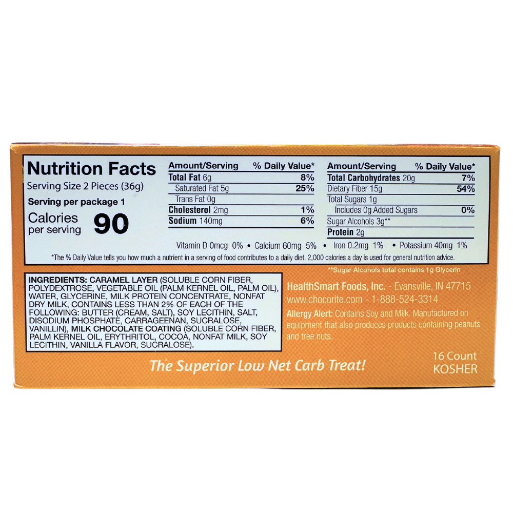 ChocoRite Chocolate Covered Caramel Bars (16ct)