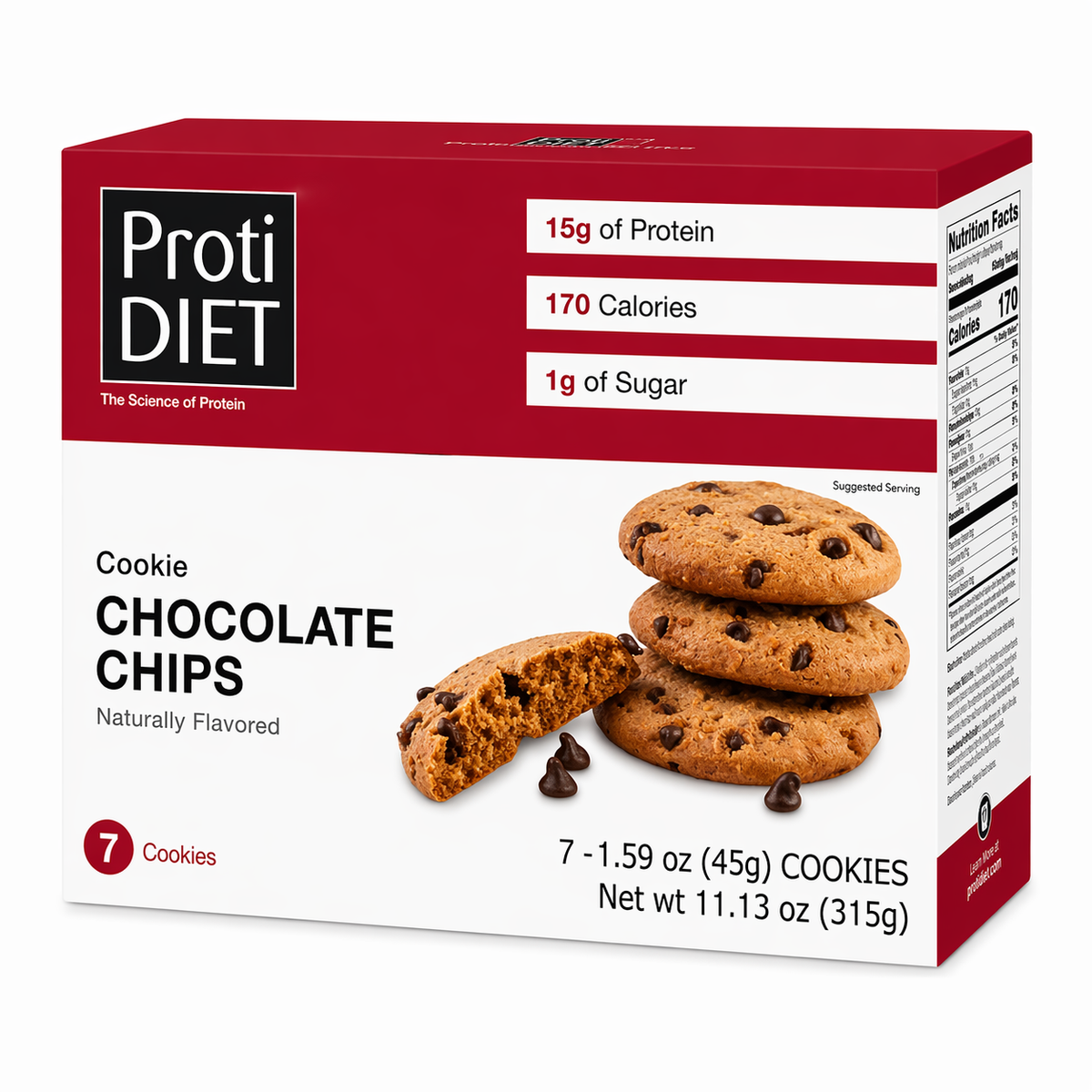 ProtiDIET Chocolate Chip Protein Cookies (7ct)