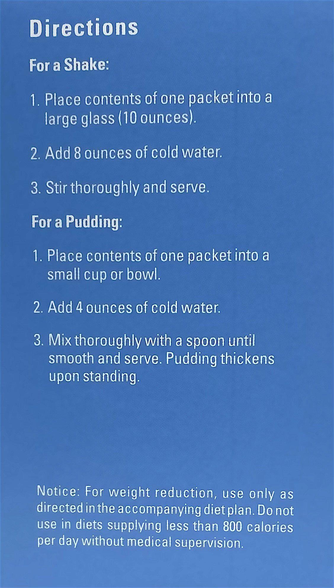 Chocolate Mint Meal Replacement Shake or Pudding Directions - BestMed -Doctors Weight Loss