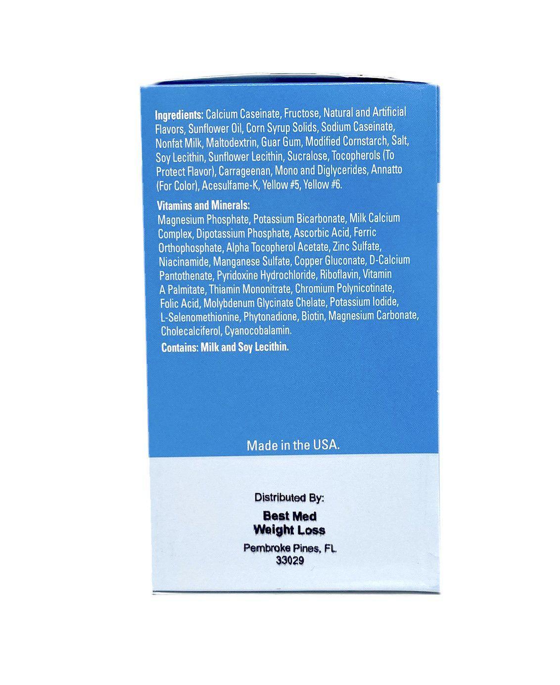 Vanilla Meal Replacement Shake or Pudding (Aspartame Free) Ingredients - BestMed - Doctors Weight Loss