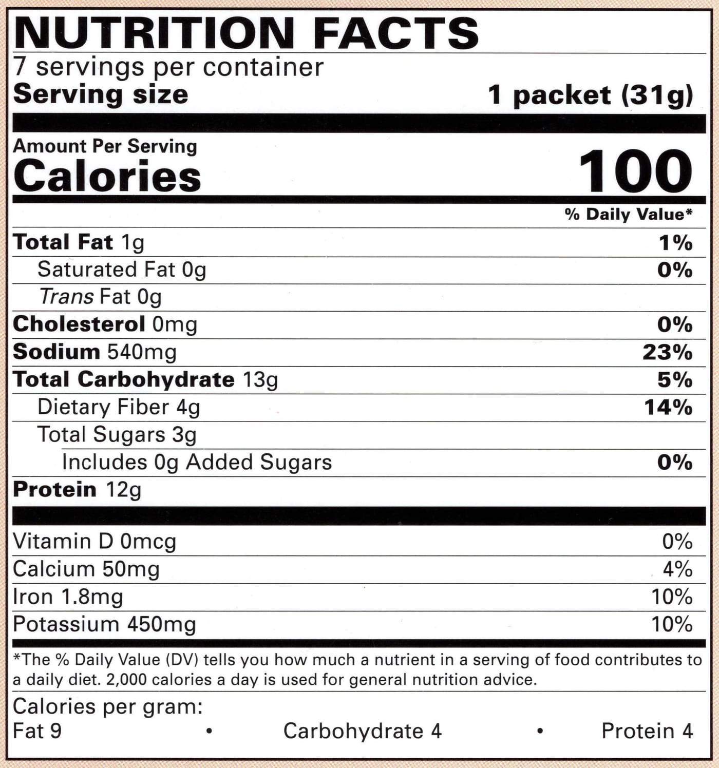 Vegetarian Chili with Beans Entree Nutrition - BestMed