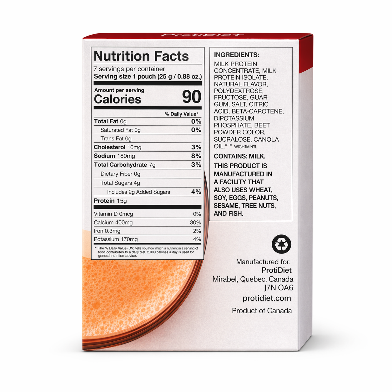 ProtiDIET High Protein Orange Swirl Shake (7ct)