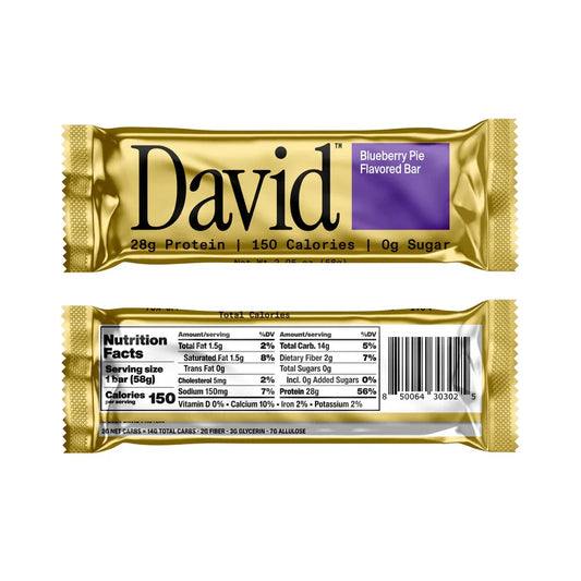 David Bars 28g High-Protein | Blueberry Pie Bar (1ct)