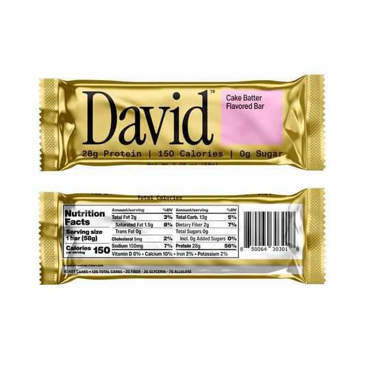 David Bars 28g High-Protein | Cake Batter Bar (1ct)