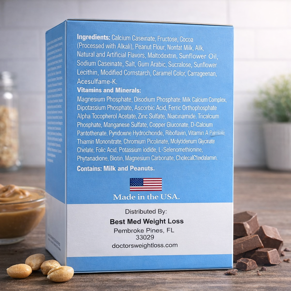 BestMed Chocolate Peanut Butter Pudding & Shake Meal Replacement (7ct)