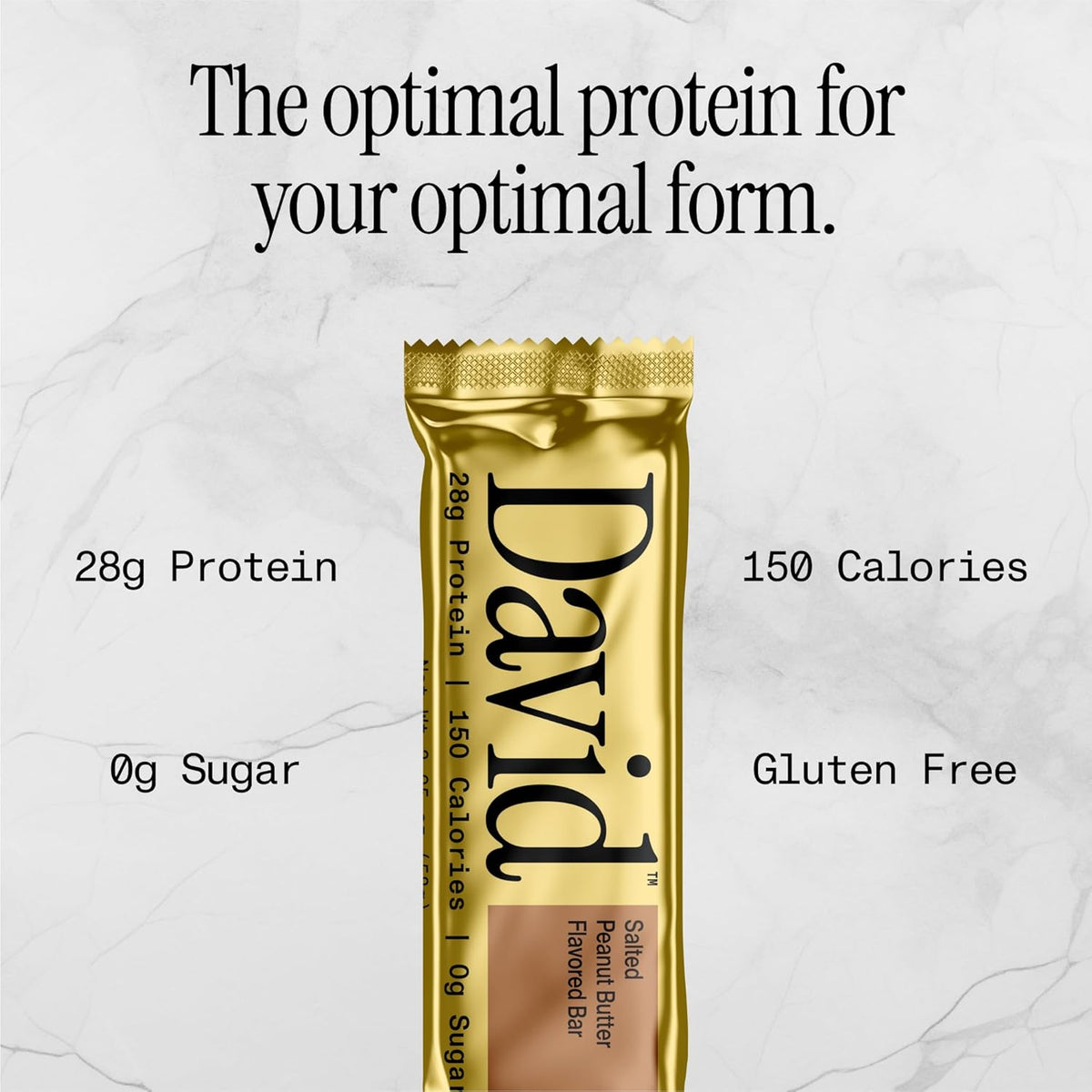 David Bars 28g High-Protein | Salted Peanut Butter (12ct)