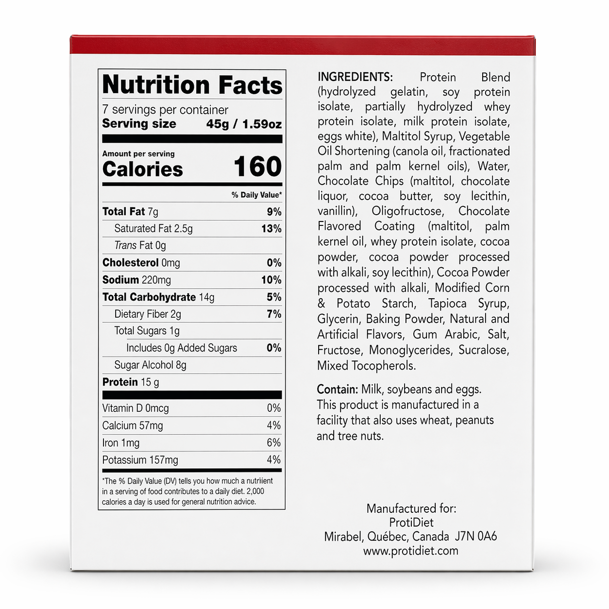 ProtiDIET Triple Chocolate Protein Cookies (7ct)
