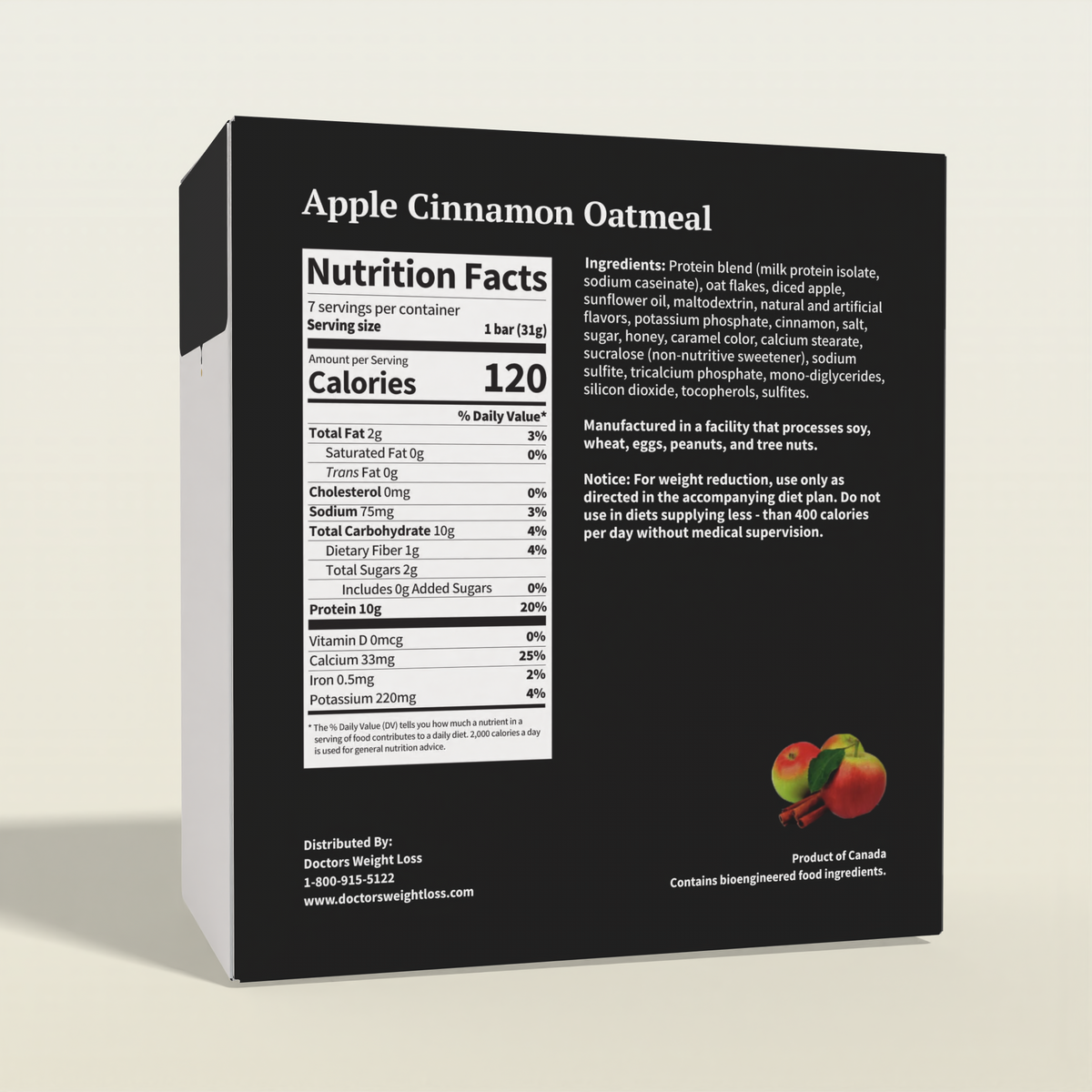 ProtiWise Apple Cinnamon Oatmeal | High-Protein (7ct)