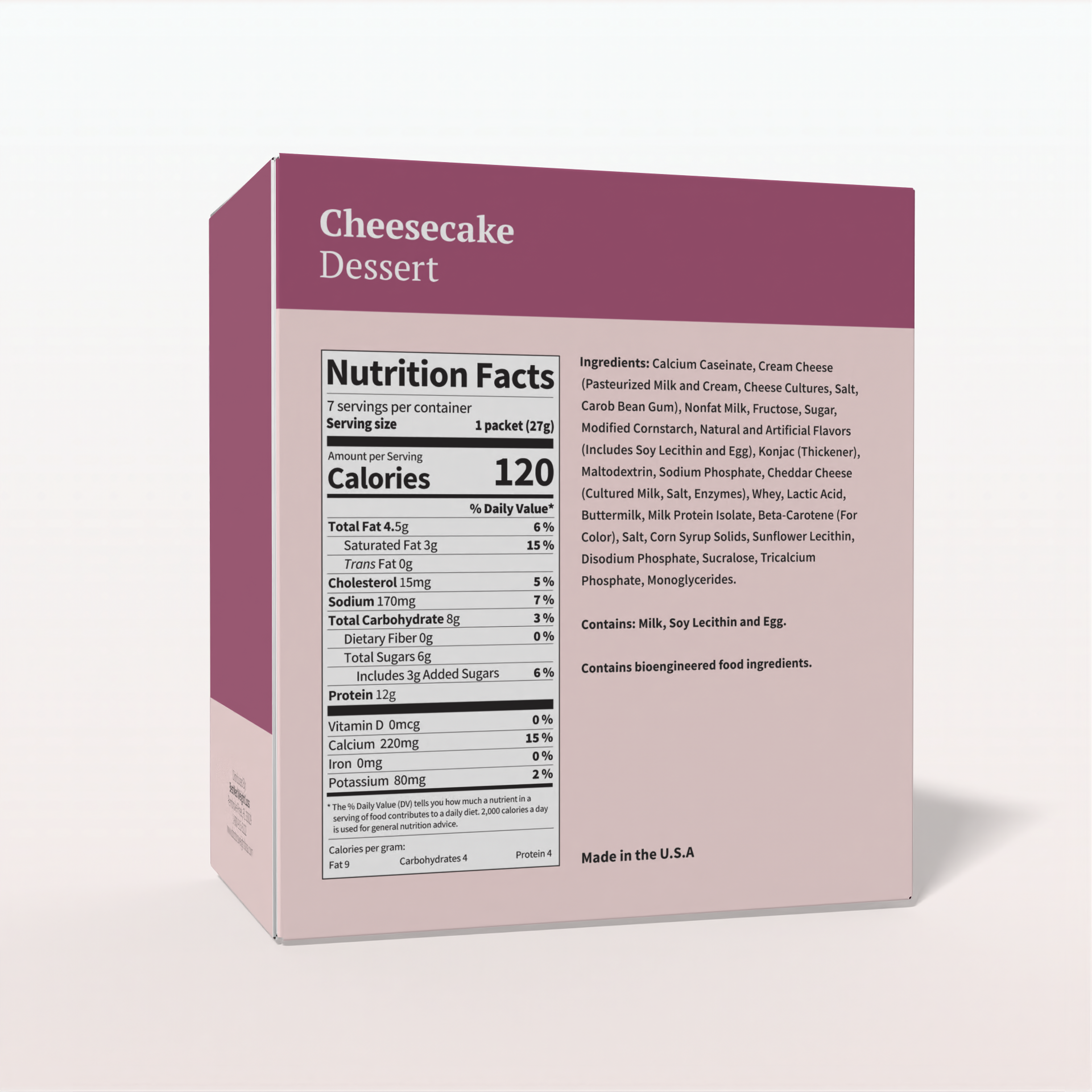 BestMed High-Protein Pudding, Cheesecake Dessert (7ct)