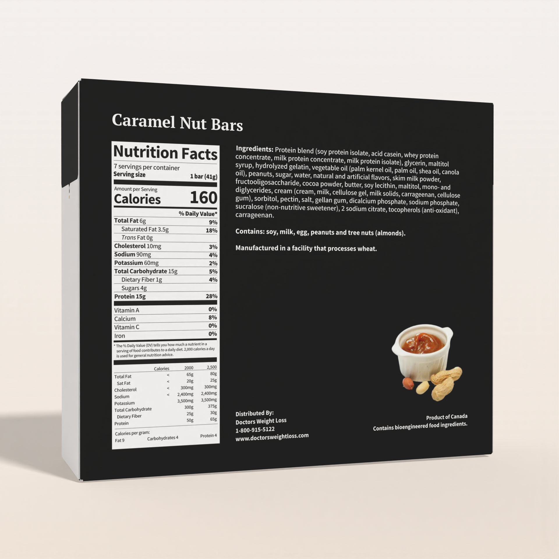 ProtiWise Caramel Nut High-Protein Bars (7ct)