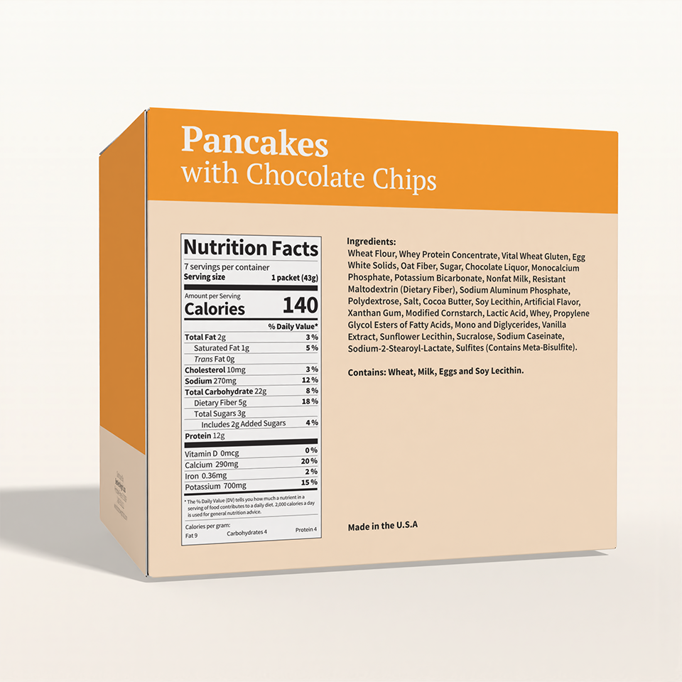BestMed High-Protein Pancake, Chocolate Chip (7ct)