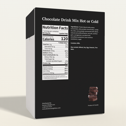 ProtiWise High-Protein 18g Chocolate Drink Mix | Hot or Cold (7ct)