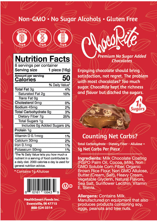 ChocoRite Crispy Caramels| Keto-Friendly (8ct)