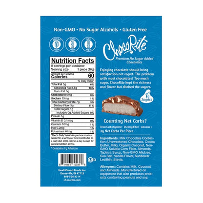 ChocoRite Milk Chocolate Coconut Almond | Keto-Friendly (8ct)