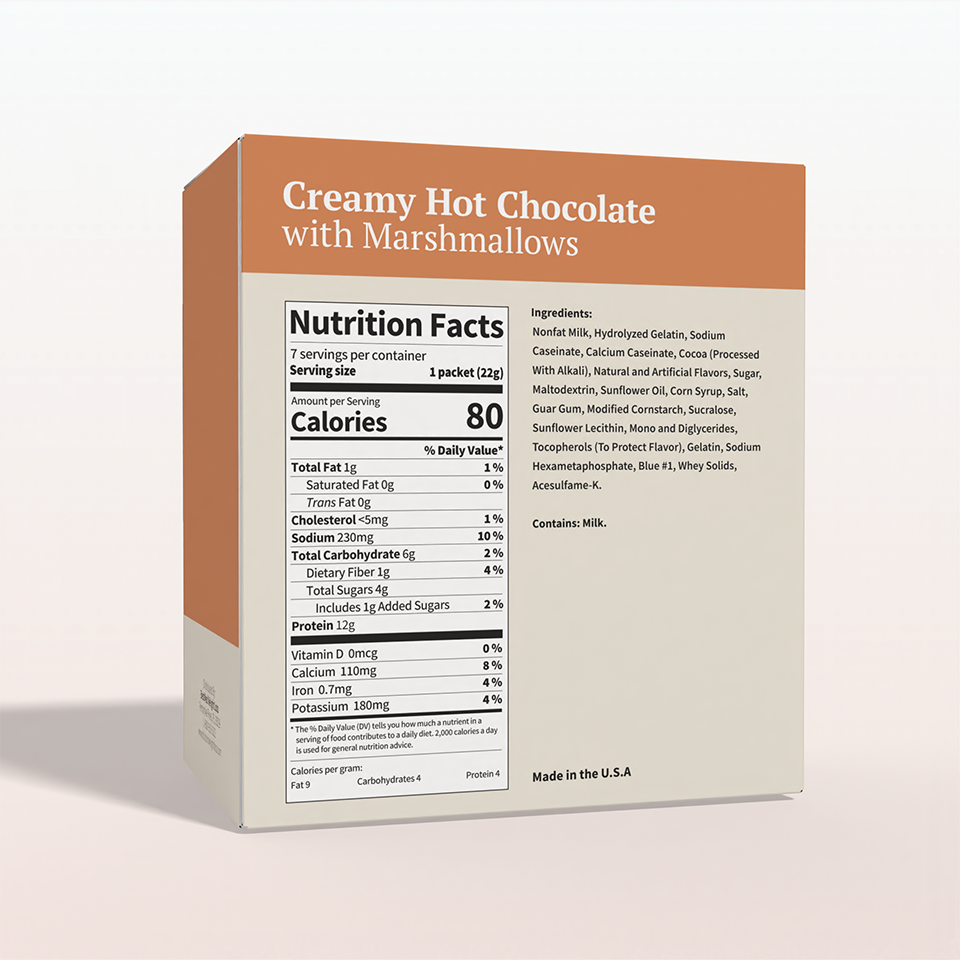 BestMed Creamy Hot Chocolate with Marshmallows Protein Drink (7ct)