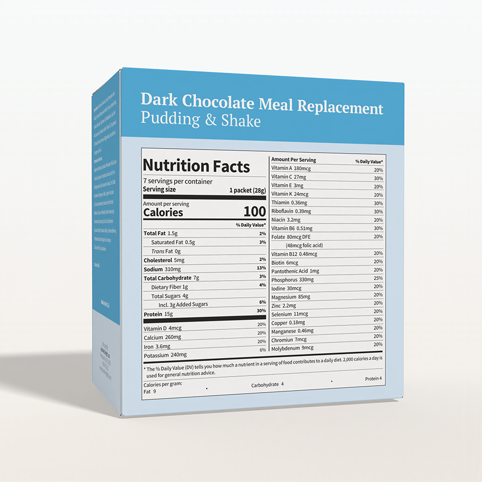 BestMed Dark Chocolate High-Protein Meal Replacement Shake Pudding & Shake (7ct)