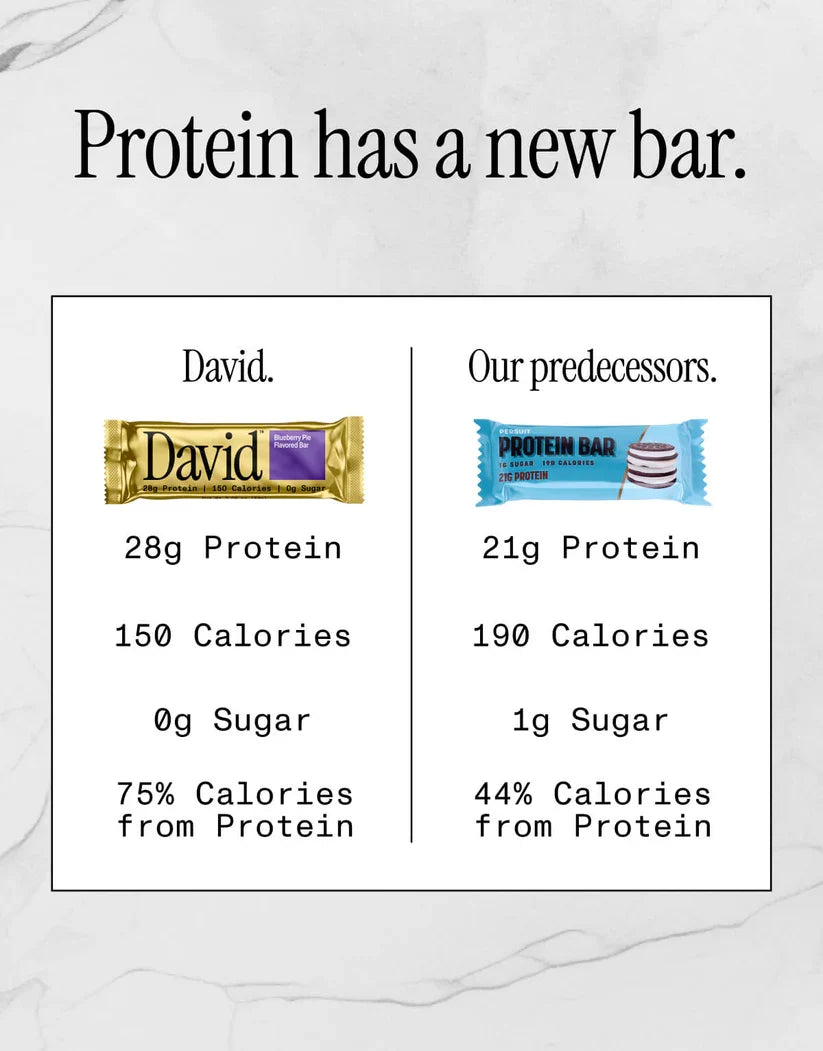 David Bars 28g High-Protein | Blueberry Pie Bar (1ct)