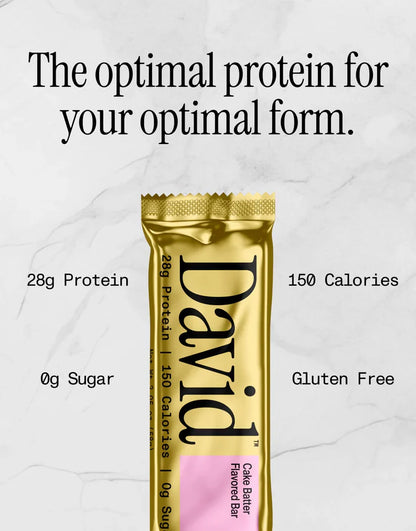 David Bars 28g High-Protein | Cake Batter Bar (1ct)