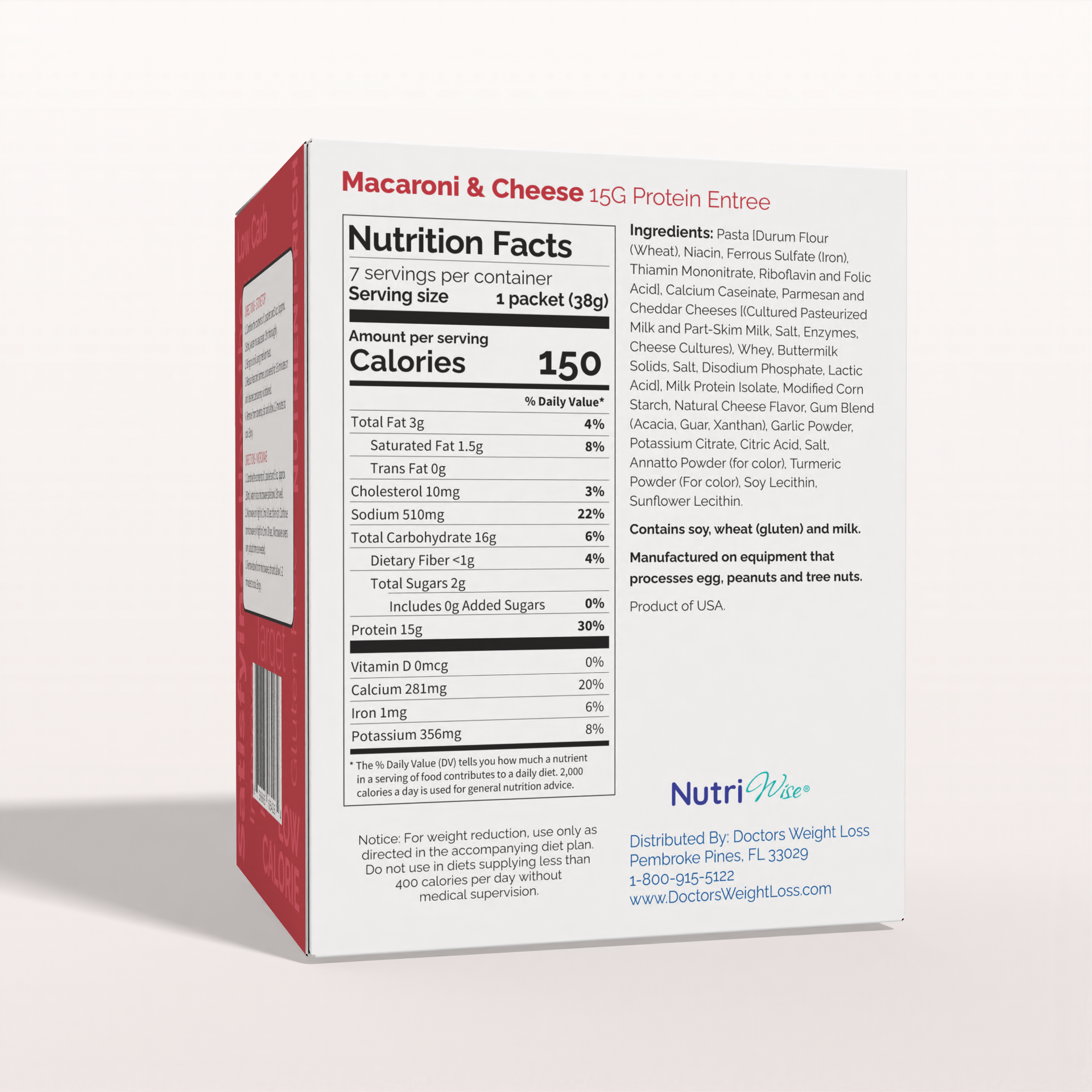 NutriWise Creamy Macaroni & Cheese | High Protein Pasta (7ct)