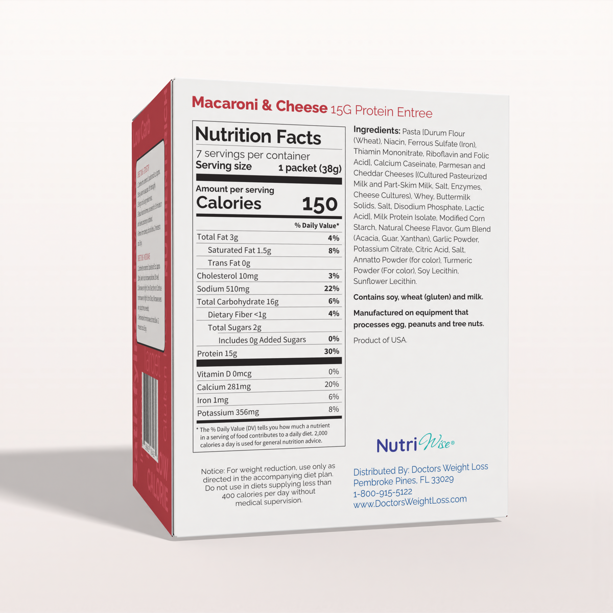 NutriWise Creamy Macaroni & Cheese | High Protein Pasta (7ct)