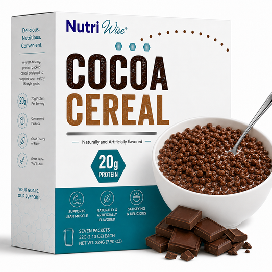 NutriWise Cocoa Cereal | 20g High-Protein Breakfast (7ct)