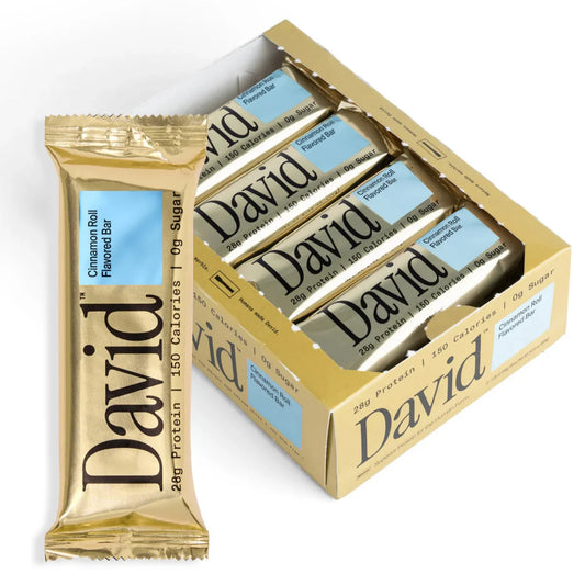 David Bars 28g High-Protein | Cinnamon Roll Bar (12ct)