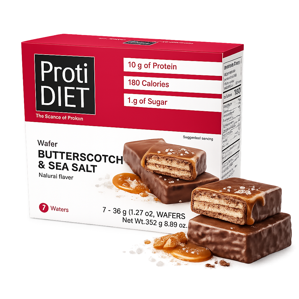 ProtiDIET Butterscotch & Sea Salt Protein Wafers (7ct)