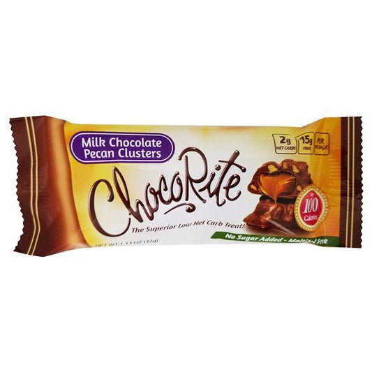 Milk Chocolate Pecan Clusters (1 bar) - ChocoRite - Doctors Weight Loss