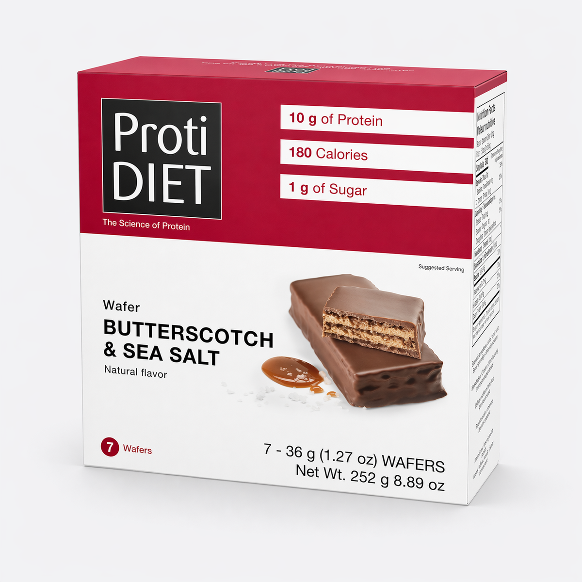 ProtiDIET Butterscotch & Sea Salt Protein Wafers (7ct)