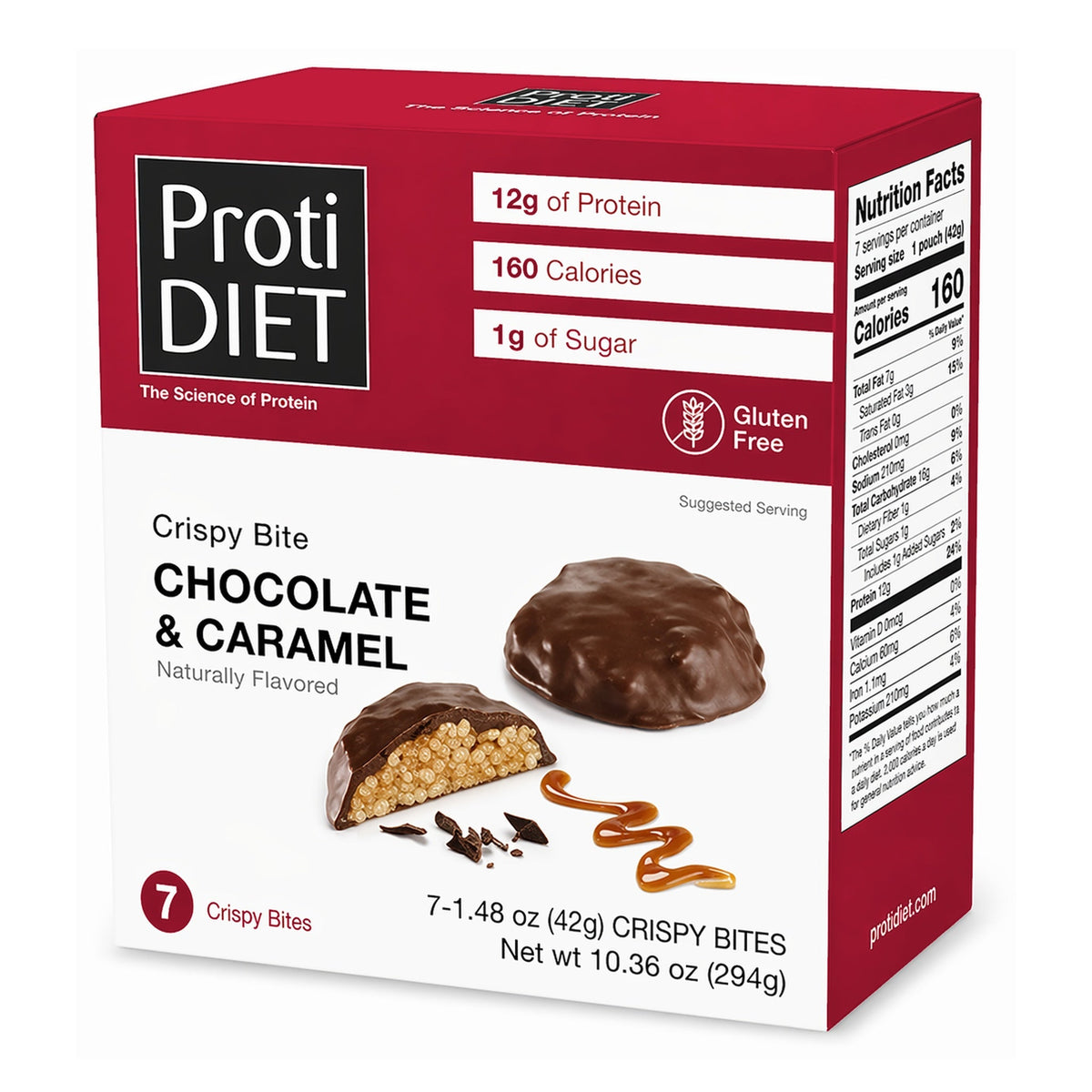 ProtiDIET Chocolate & Caramel Crispy Bites (7ct)