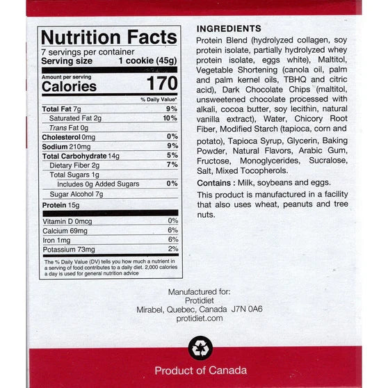 ProtiDIET Chocolate Chip Protein Cookies (7ct)