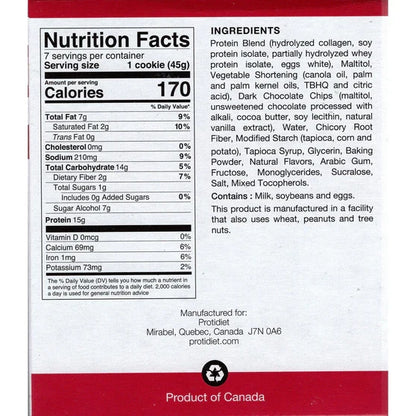 ProtiDIET Chocolate Chip Protein Cookies (7ct)