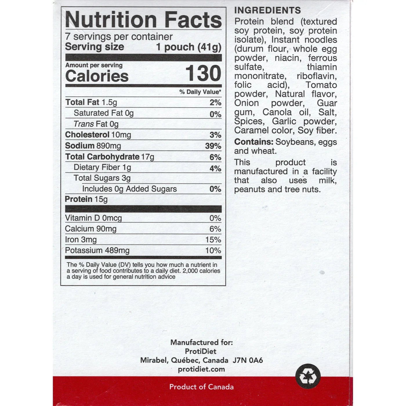 ProtiDIET Spaghettini with Soy Chunks Sauce Mix (7ct)