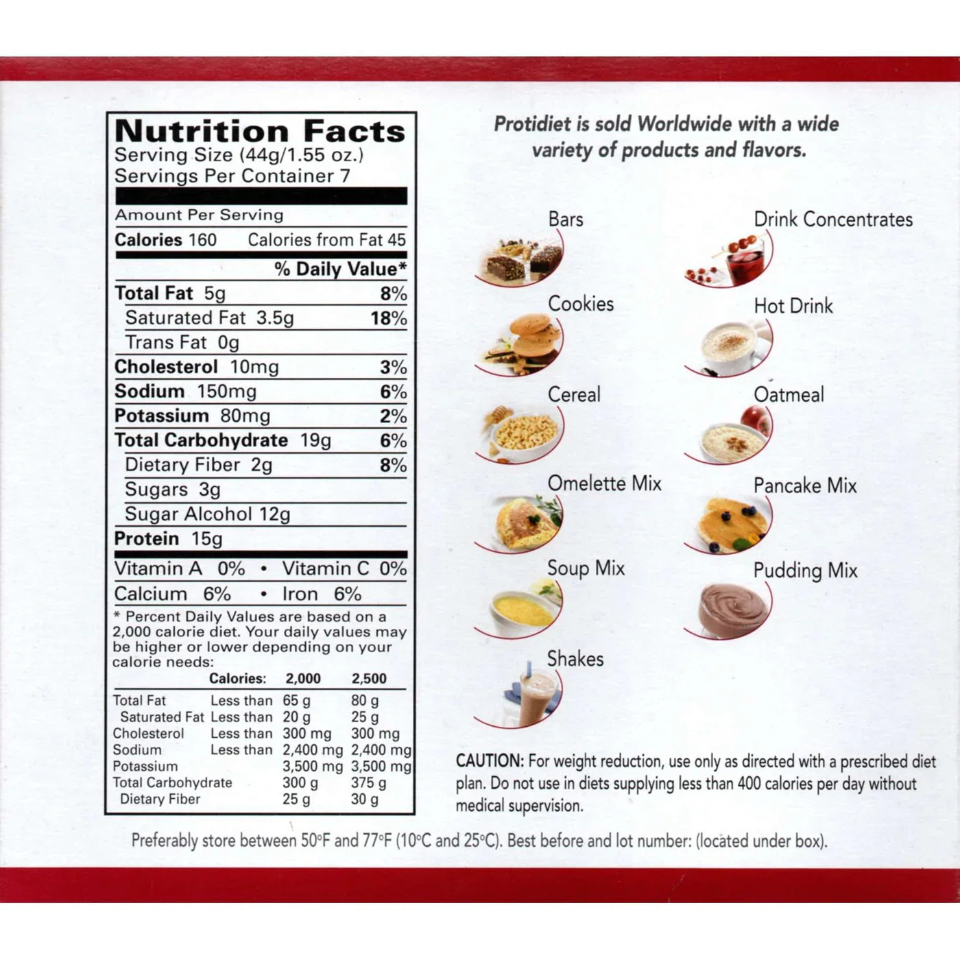 ProtiDIET Cookies & Cream Protein Bars (7ct)