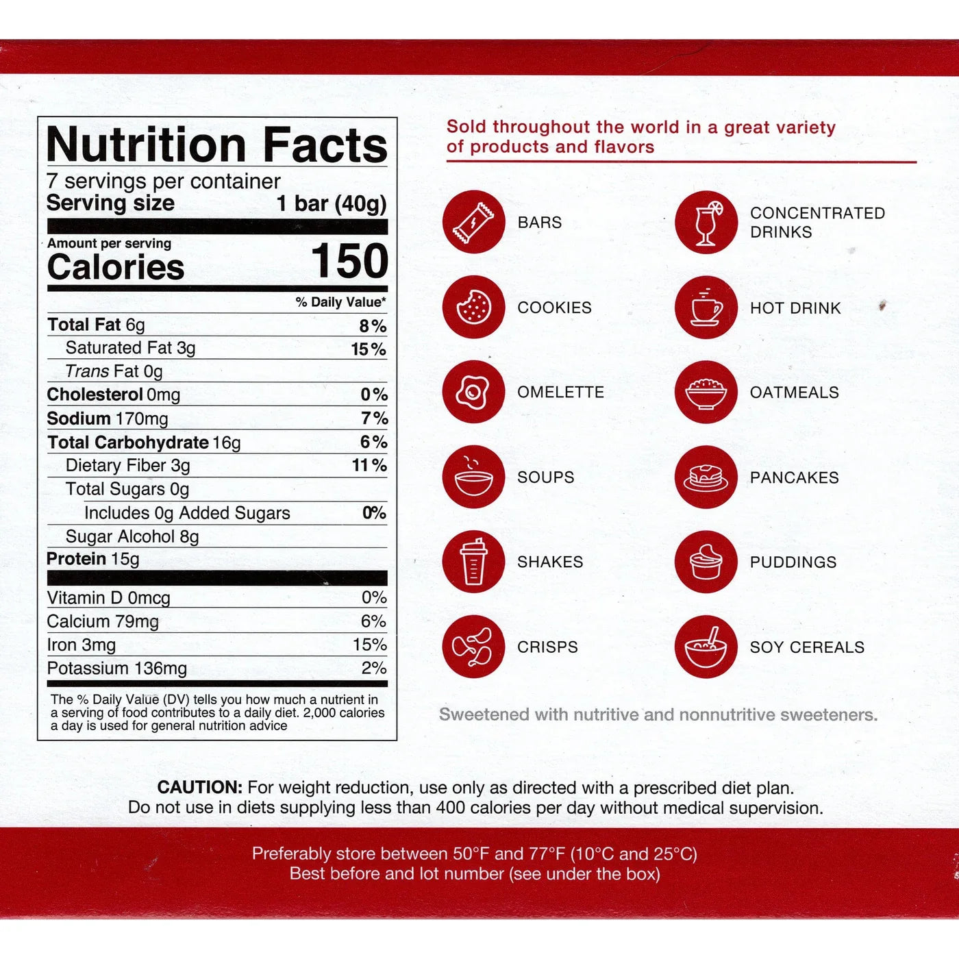 ProtiDIET Crunchy Cereal Chocolate Protein Bars (7ct)