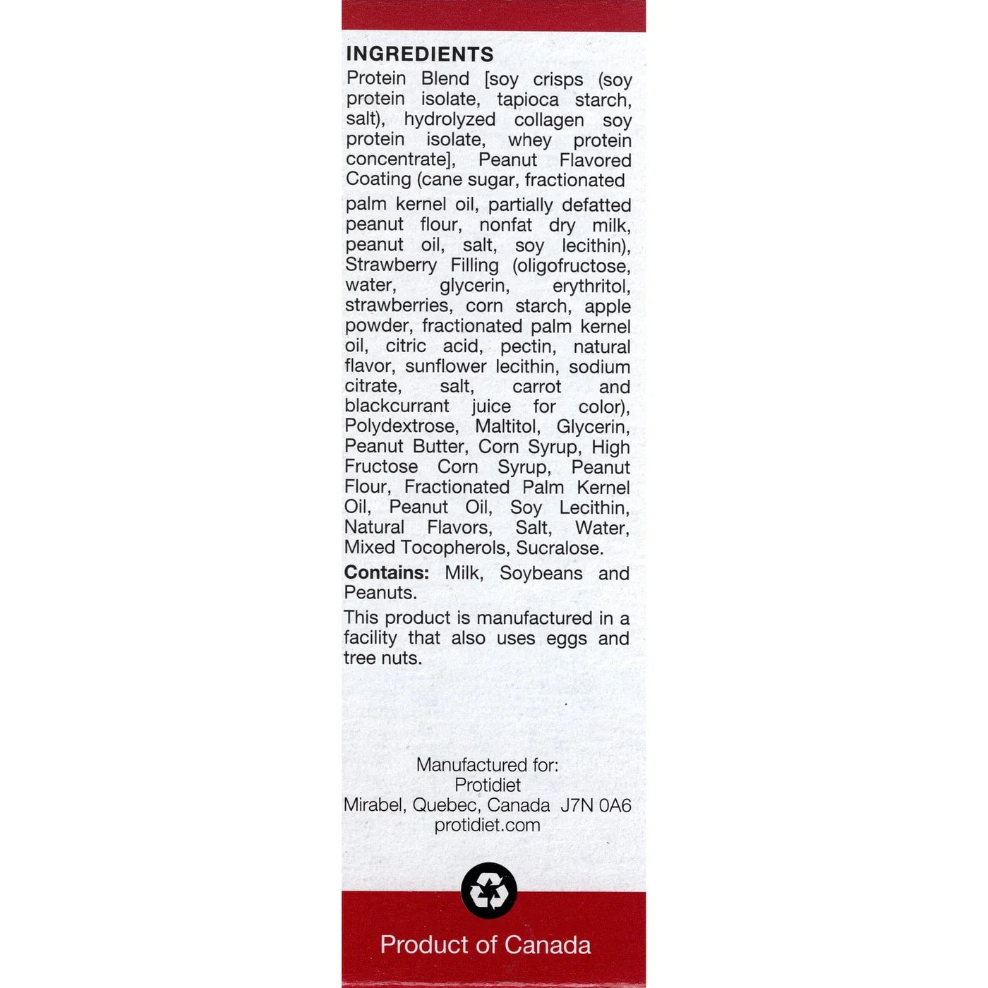 ProtiDIET Old Fashion Strawberry Peanut Protein Bars (7ct)