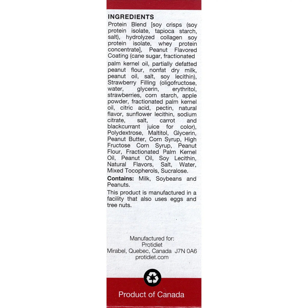 ProtiDIET Old Fashion Strawberry Peanut Protein Bars (7ct)