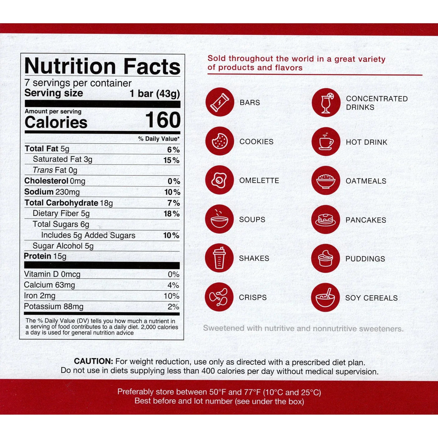 ProtiDIET Old Fashion Strawberry Peanut Protein Bars (7ct)