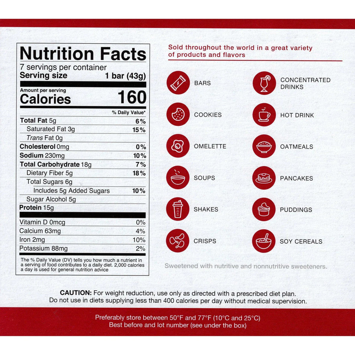 ProtiDIET Old Fashion Strawberry Peanut Protein Bars (7ct)