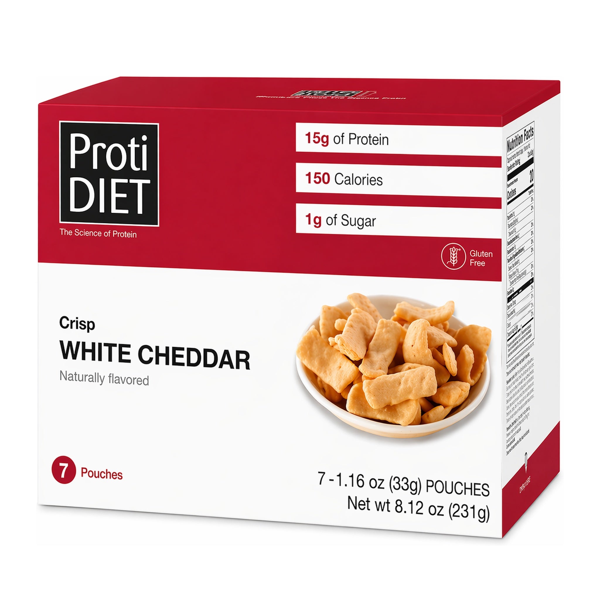 ProtiDIET White Cheddar Protein Crisps (7ct)