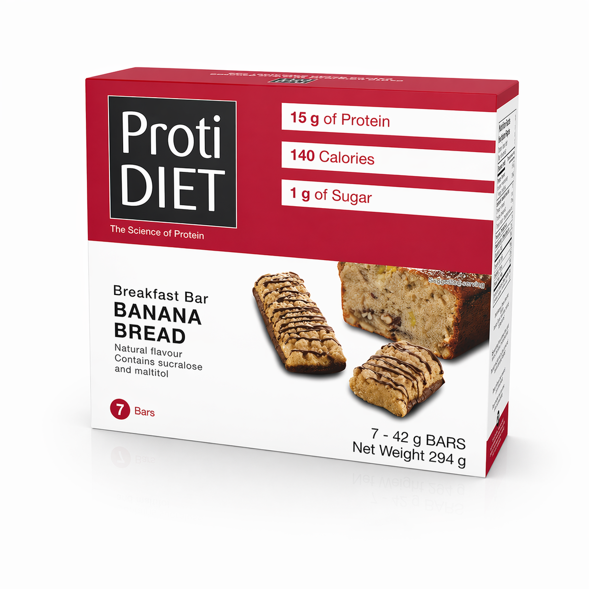 ProtiDIET Banana Bread Breakfast Protein  Bars (7ct)