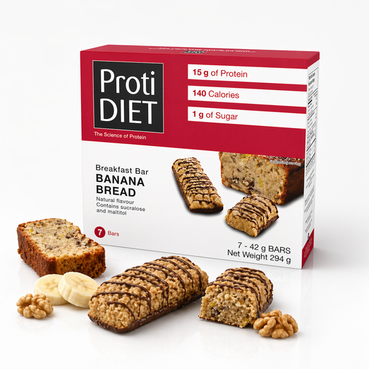 ProtiDIET Banana Bread Breakfast Protein  Bars (7ct)