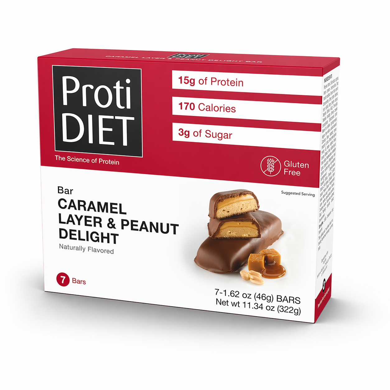 ProtiDIET Caramel Layer & Peanut Delight Protein Bars (7ct)