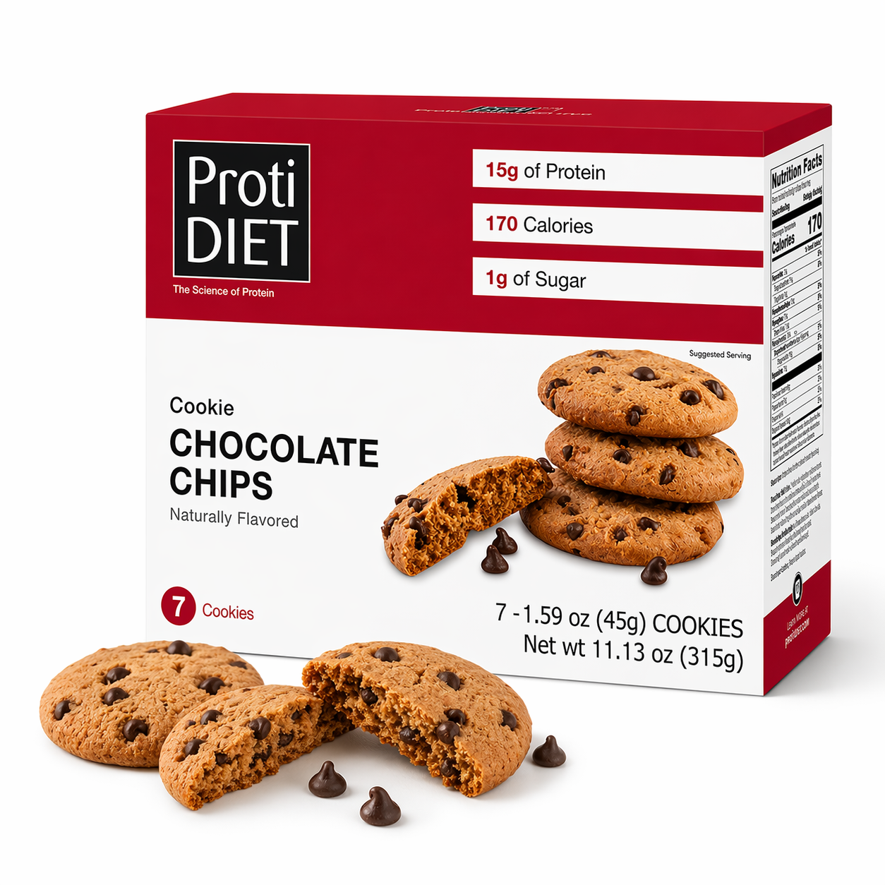 ProtiDIET Chocolate Chip Protein Cookies (7ct)