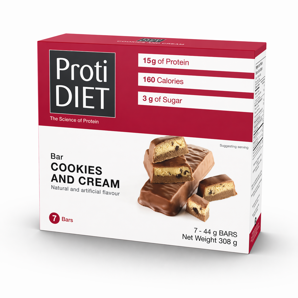 ProtiDIET Cookies & Cream Protein Bars (7ct)