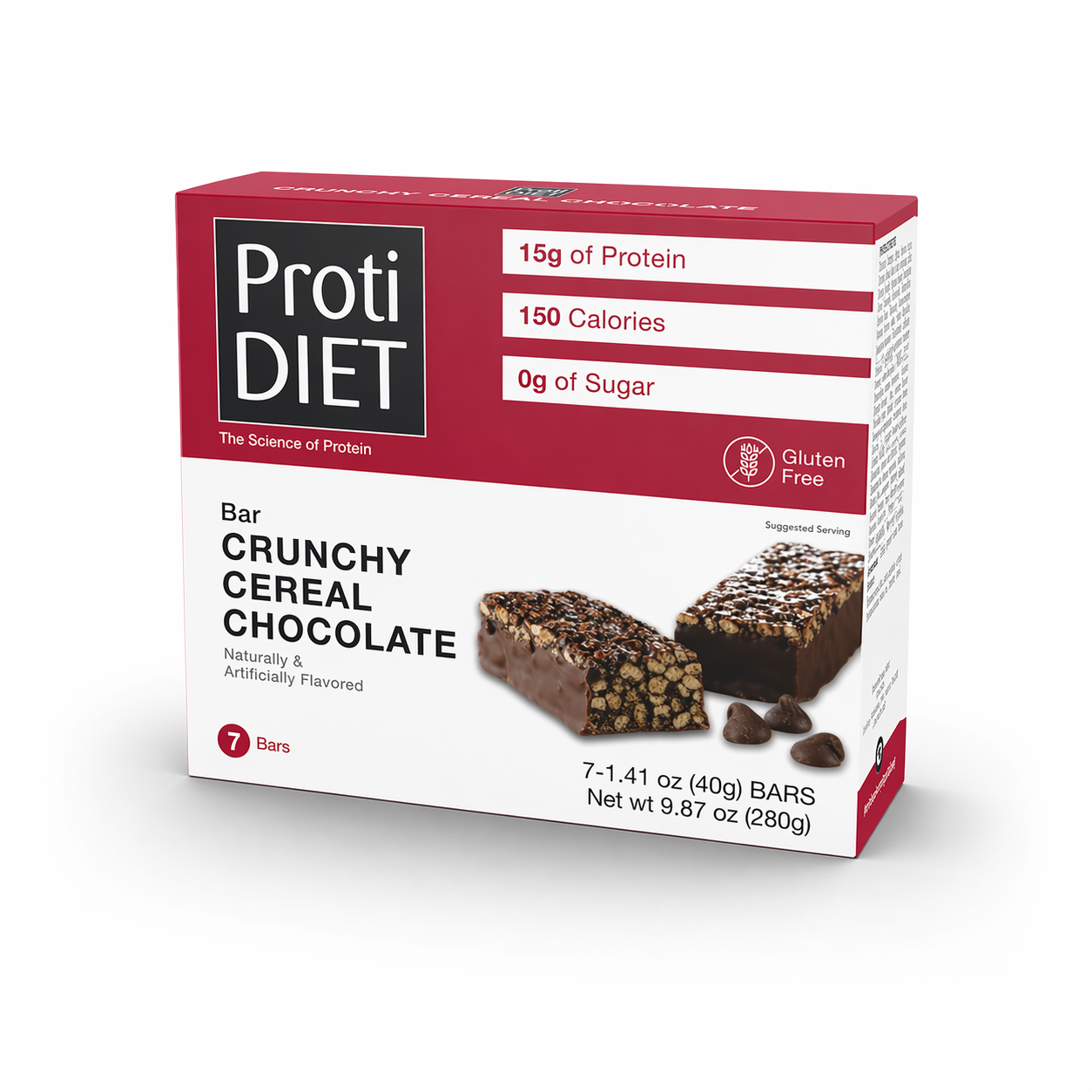ProtiDIET Crunchy Cereal Chocolate Protein Bars (7ct)