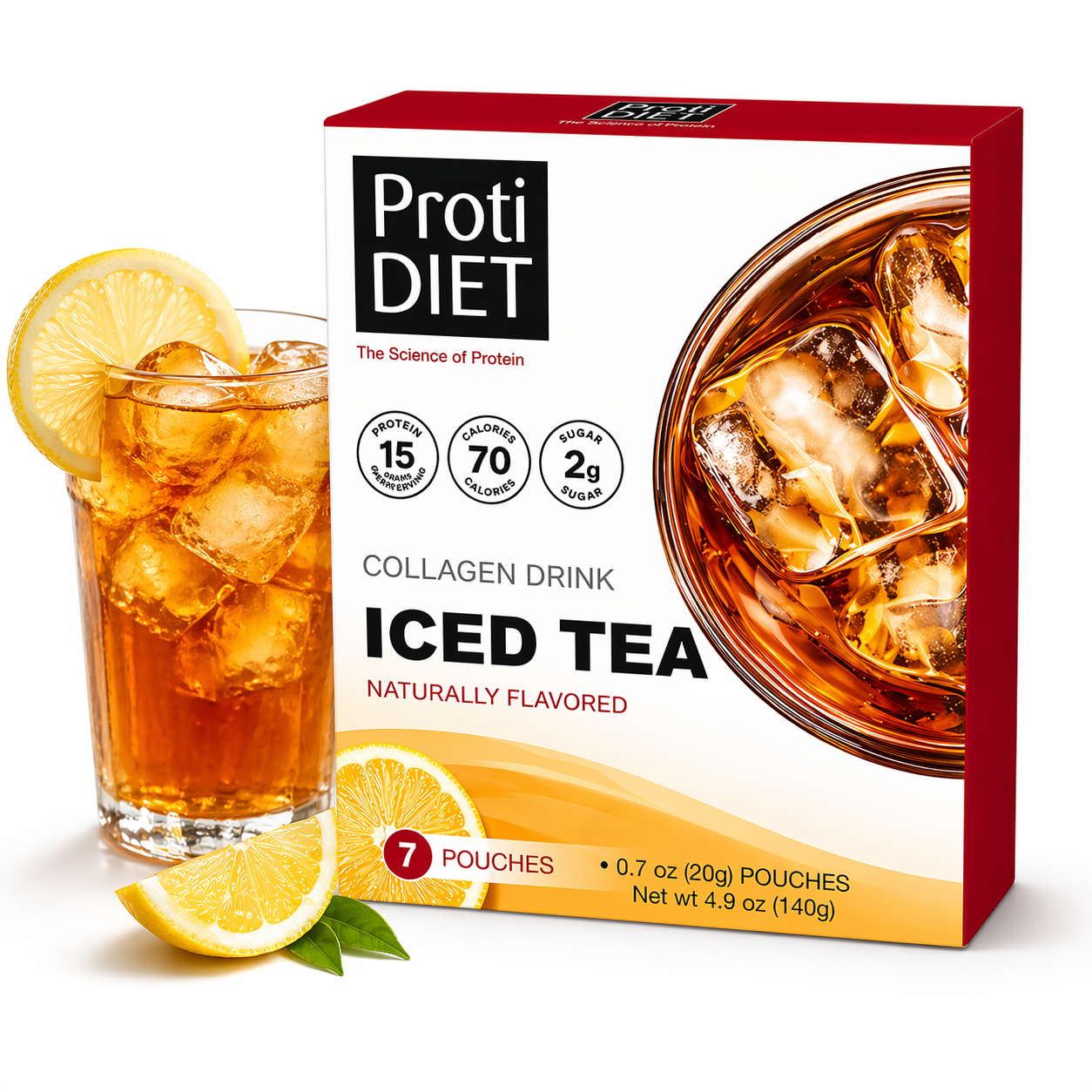 ProtiDIET Iced Tea Collagen Drink (7ct)