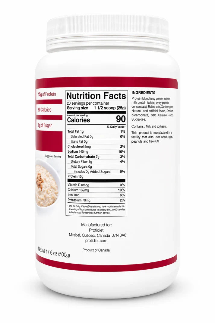 ProtiDIET Maple Brown Sugar Oatmeal Jar (20 serv)