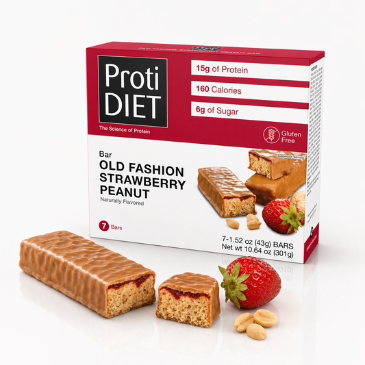 ProtiDIET Old Fashion Strawberry Peanut Protein Bars (7ct)